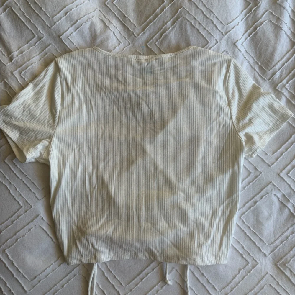 White Ruched Top - Picture 2 of 2